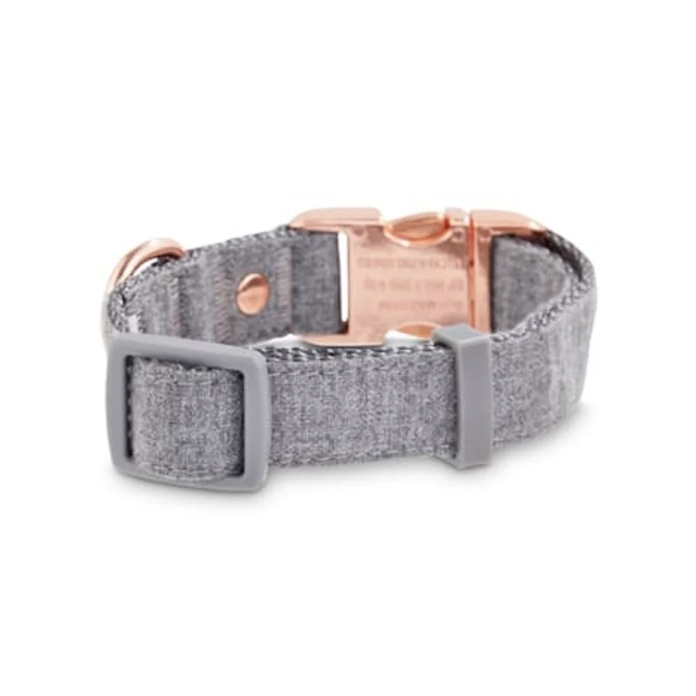 Bond & Co. Regal Rose Gold and Grey Dog Collar-XXSmall